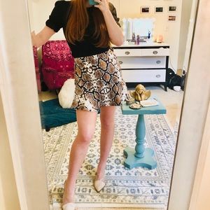 Snakeskin peplum skirt